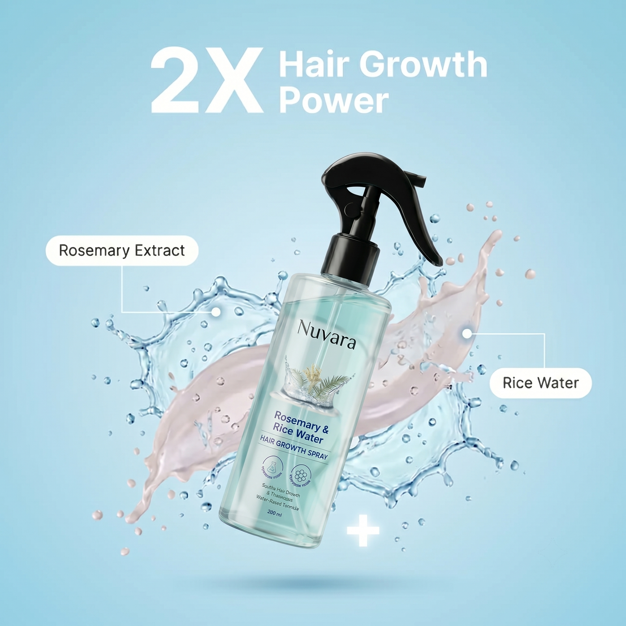 Nuvara Rosemary & Rice Water Hair Spray